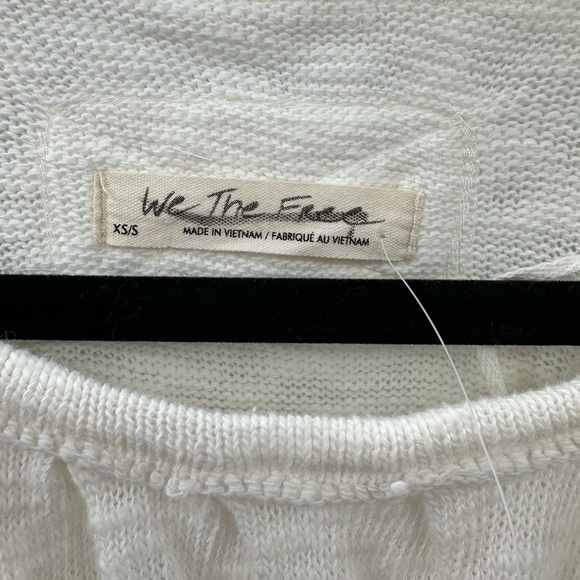 FREE PEOPLE SNOWBELL Babydoll cream boho milkmaid raglan sleeve oversd top NWOT - Picture 10 of 16